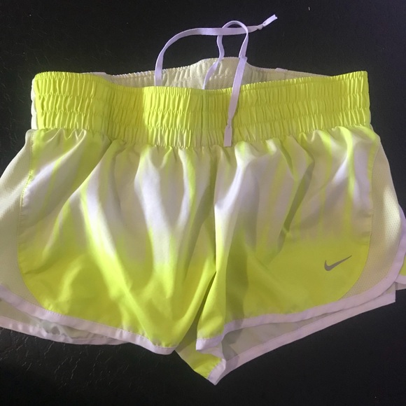 Bright yellow running shorts Clearance